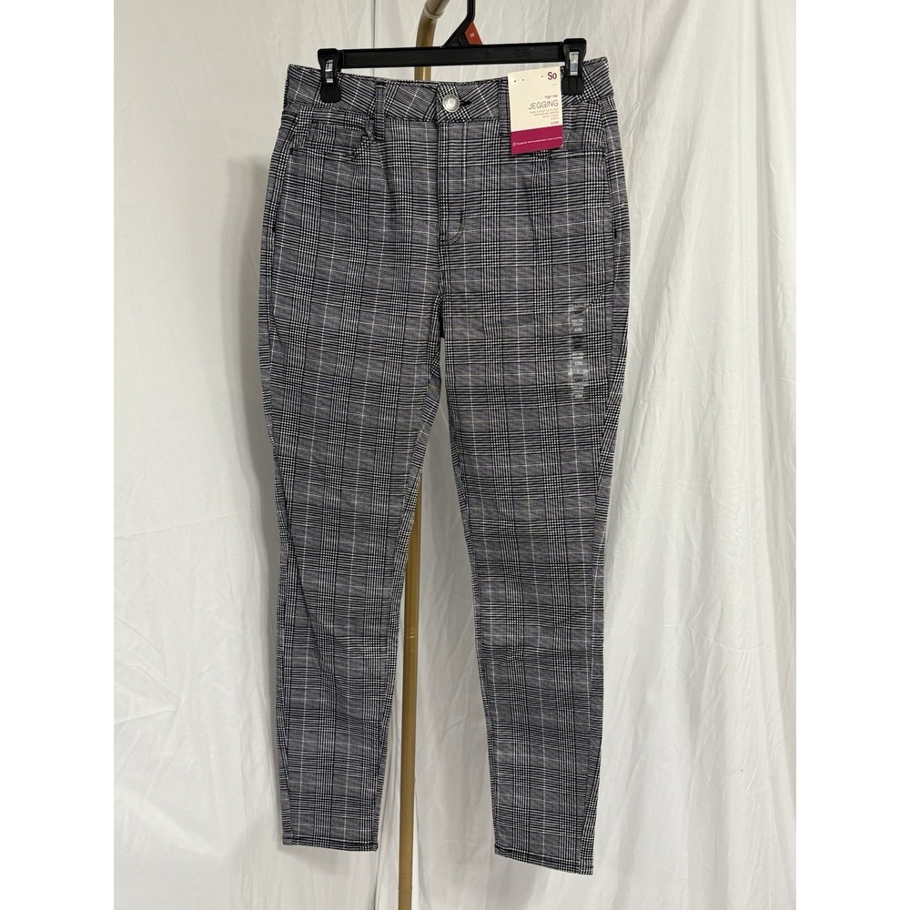 NWT So High Rise Pull-On‎  Plaid High Rise Jeggings Stretch Size 9/29W